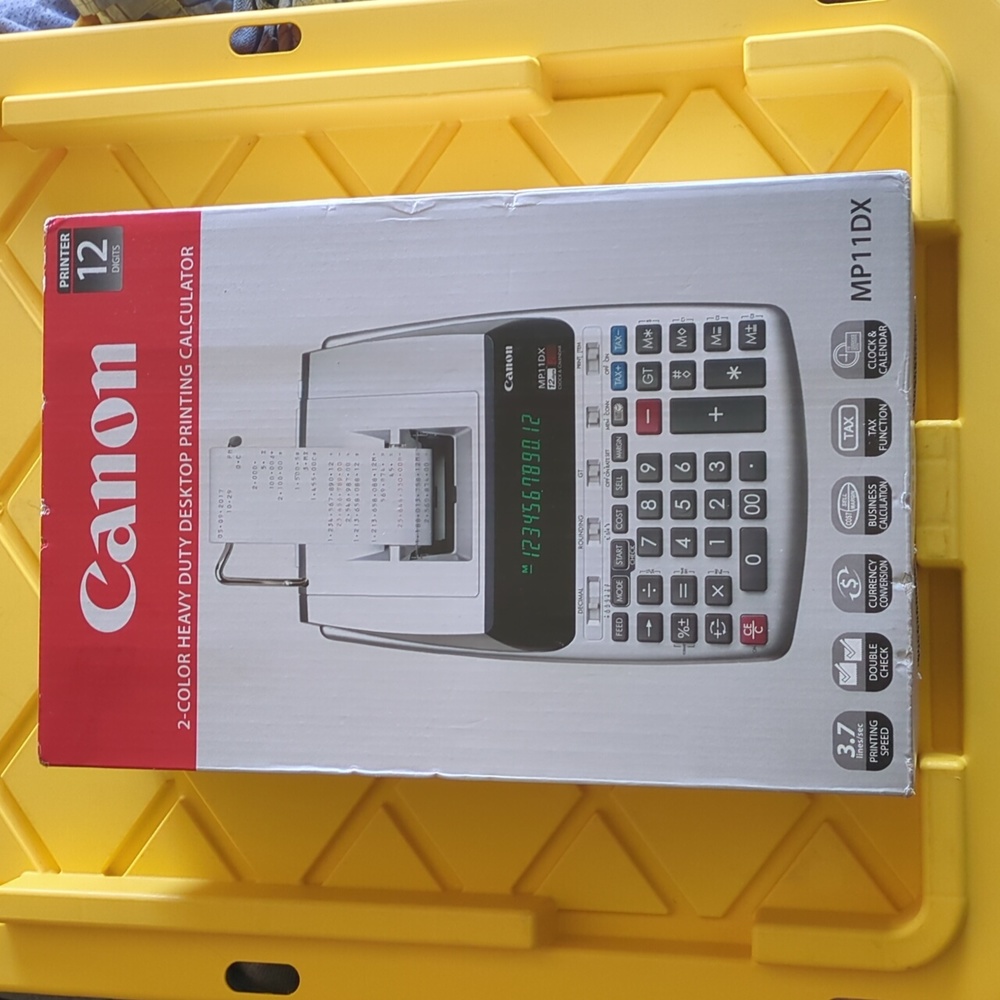 Canon Printer 2-Color Heavy Duty Printing Calculator Currency Conversion Tax Fun